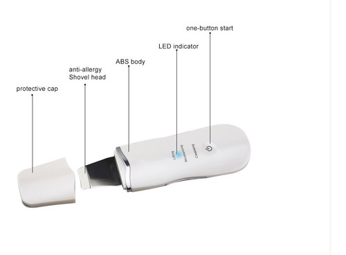Imagen 4 de 9 de Peeling Ultrasonico Portatil Piel Removedor Facial 3 Niveles