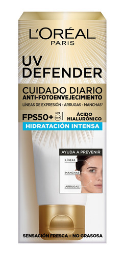 Imagen 3 de 10 de Crema Hidratación Intensa Fps50 L'oréal Paris Uv Defender