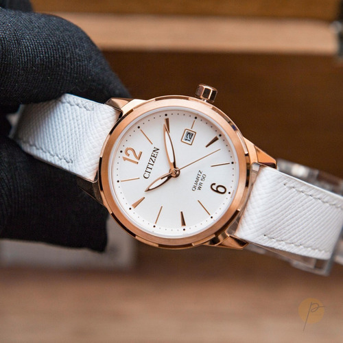 Imagen 5 de 6 de Citizen Lady Quarts Leather White Eu6073-02a ..... Dcmstore