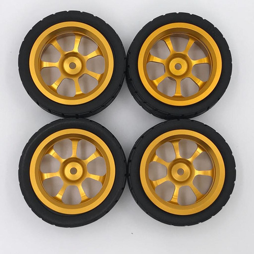 4 Piezas De Neumáticos Upograde Para Wltoys 144001 Dorado