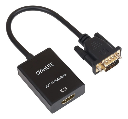 Oyayute Adaptador Vga A Hdmi Con Audio, 1080p Macho Vga A He