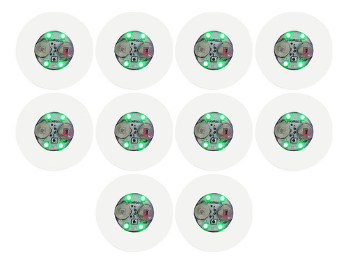 10 Posavasos Led Monocromáticos Para Bares Coaster Color Verde