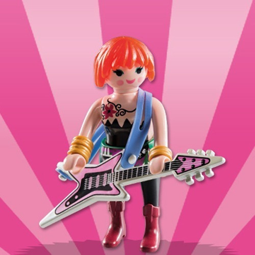Playmobil Serie 8 Mujer Guitarrista Banda De Musica 5597