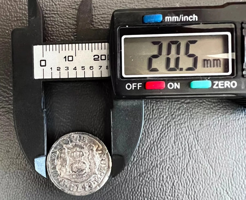 Moneda Columnaria Plata Original 1 Un Real 1748 Mexico Mo
