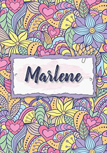 Marlene: Cuaderno A5 | Nombre Personalizado Marlene | Regalo