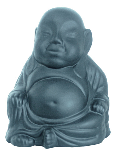 Enfeite Buda Monge Chines  Azul Decorativo Lxaxp-18,5x23x17