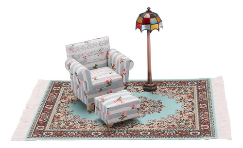 Silla De Sofá De Casa De Muñecas Con Otomano, Sillón De Mueb