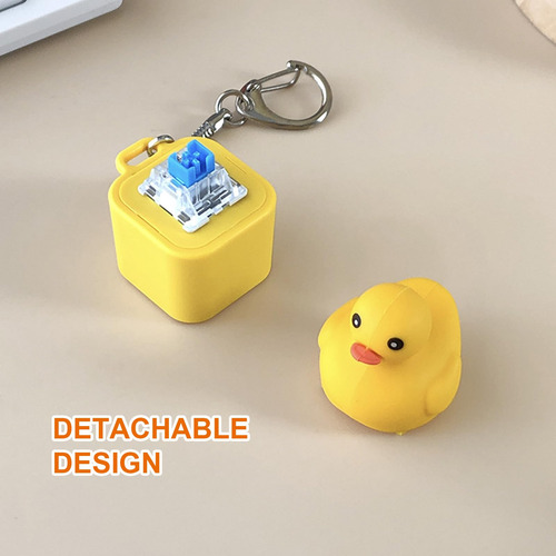 Duckys Quacking Fidget Keychain, Ducky Caps Keychain, Duck