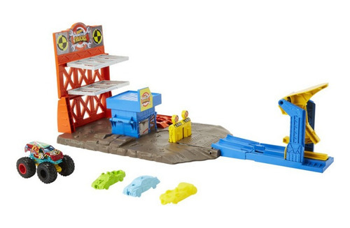 Pista Hot Wheels Monster Truck Estacion De Explosiones Color