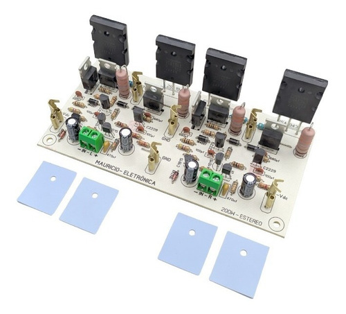 Placa Montada Amplificador 200w Rms Estereo 2sc5200/2sa1943