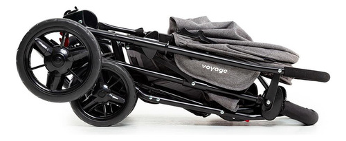 Travel System Choice Voyage Cor Cinza Melange Chassi Preto