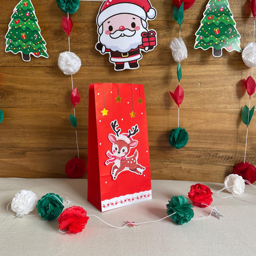 15 Sobres Golosinas Navidad Reno Papa Noel Regalo Arbol