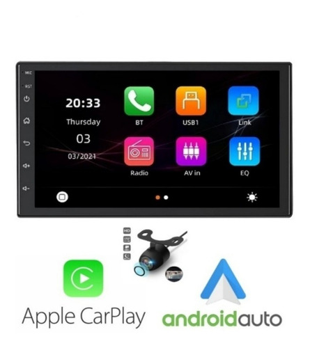 Radio Multimedia Carplay Android Auto Camara De Reversa 