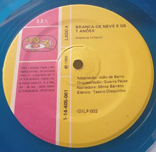 LP Branca de Neve E Os Sete Anões / Pedro e o Lobo, Playtoy Brinquedos