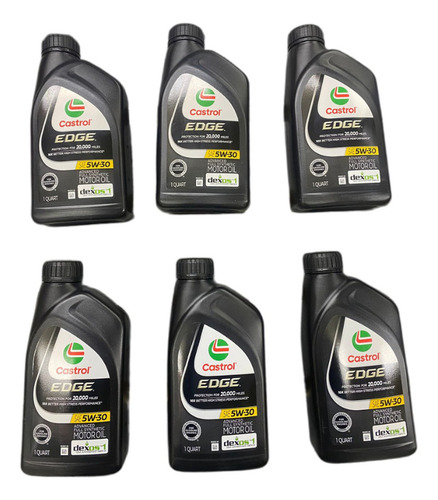 Aceite Castrol Edge 5w-30 Full Synthetic 6pz Botella 946ml