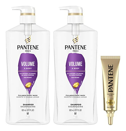 Shampoo Pantene Pro-v Volume & Body Twin Pack + Intense Resc