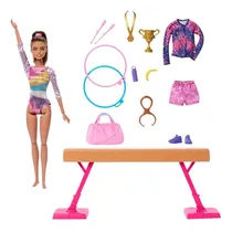 Comprar Brinquedo Barbie Profissões Ginasta Latina Cabelo Castanho