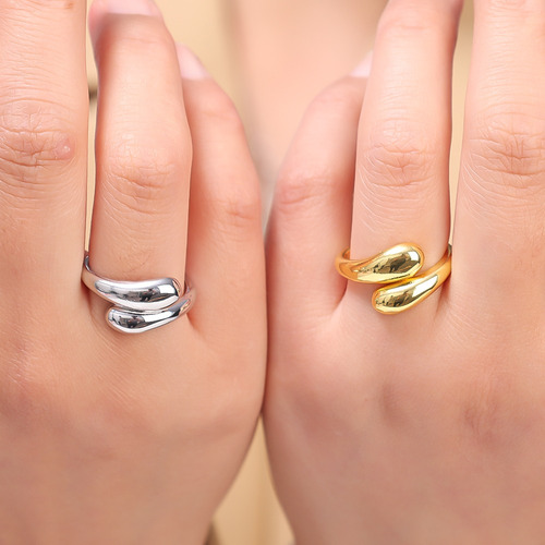 Anillo Ajustable Unisex En Forma De U Para Pareja, Anillo Ov