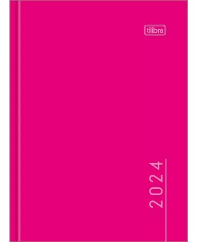 Agenda Anotação 123x166mm Brochura 160fls Lembrete Rosa 2024