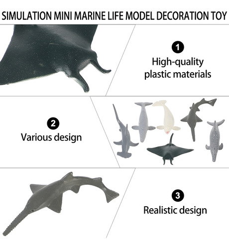 2 Sets De Simulación De Animales Marinos, Modelos De Animale