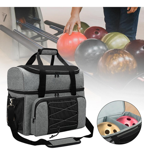 Bolsa Para Bolas De Bolos Con Compartimento Para Zapatos,