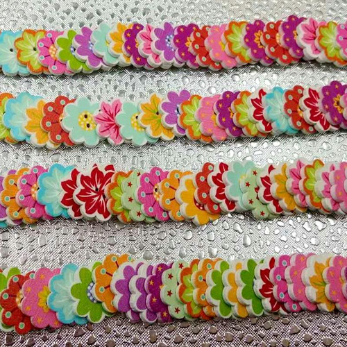 3 X 100x Flor Furos Botões De Madeira Para De 20mm