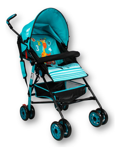 Carriola De Bastón Ligera, Animalitos, Noni 666 F Azul Negro