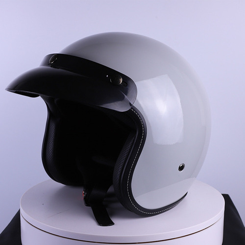 Casco Moto Abierto 3/4 Roda Vintage Cafe Racer Certificado