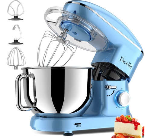 Batedeira Facelle 660w 6,5l Com 3 Acessórios Azul