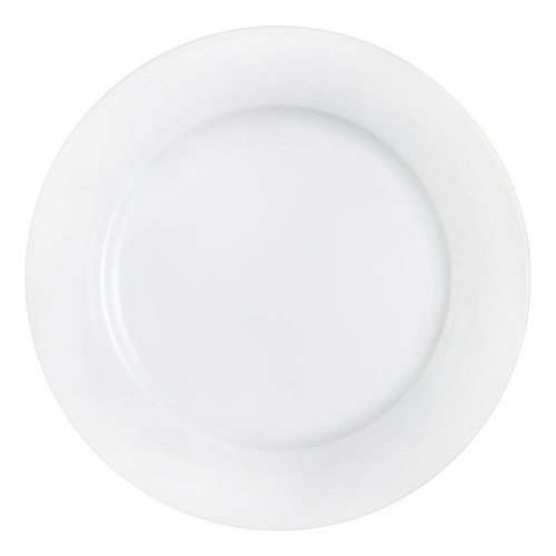 Set De 24 Platos Redondos De Porcelana Blancos 25cm Star Rou