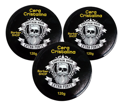 Kit Cera Cristalina Capitain Hair Extra Forte Barber Shop