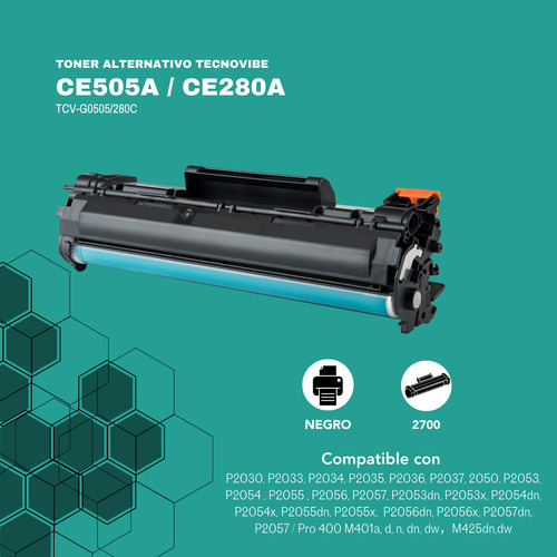 Toner Alternativo Universal Tecnovibe Ce505a Cf280a Para Hp Laserjet P2035 P2055 M401 M425dn