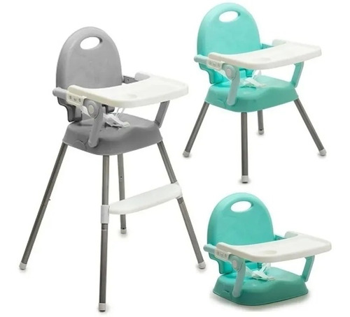 Silla De Comer Bebe 3 En 1 Love 660 Convertible Booster Color Verde Silla Convertible