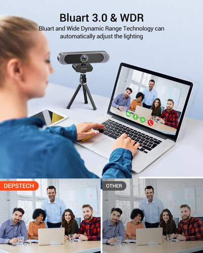 Cámara Webcam Depstech Dw49 4k 30fps Video Conferencia