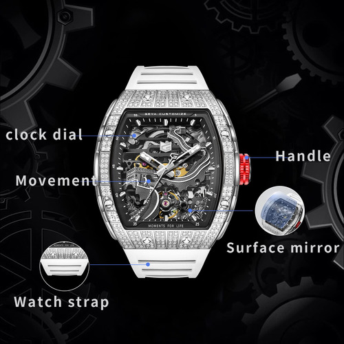 Reloj Redhai Automatic Mechanical Skeleton 50 M Resistente A