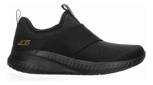 Tenis Skechers Bobs Sport Negro Slip-on Para Mujer 