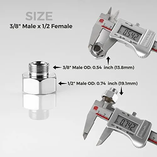 Adaptador Griferia De 1/2 Hembra A 3/8 Reductor Macho 4u.
