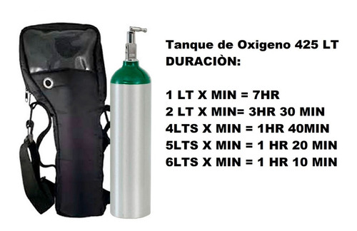 Imagen 3 de 5 de Tanque De Oxigeno Vacio Md 425 Litros Kit Con Mochila