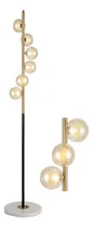 Comprar Lámpara De Pie 6 Globos Cristal Torneado Moderna Minimalista