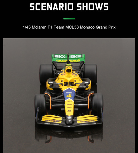 Bburago 1:43 F1 Mclaren Mcl38 Norris Mônaco Ayrton Senna Gp