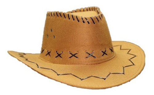 Sombrero Vaquero Gamuzado Disfraz Tela Para Adulto