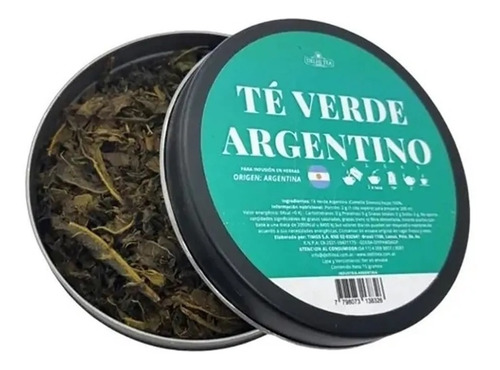 Te En Hebras Delhi Tea Te Verde Argentino Lata X 15gr