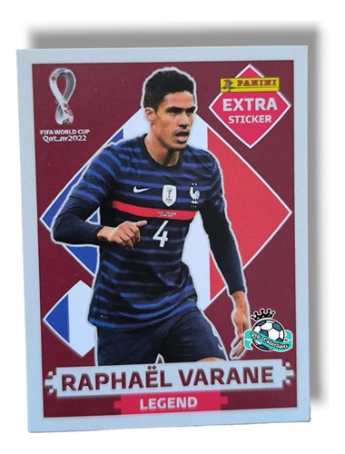Raphael Verane Legend Base Extra Sticker Estampa Panini 2022