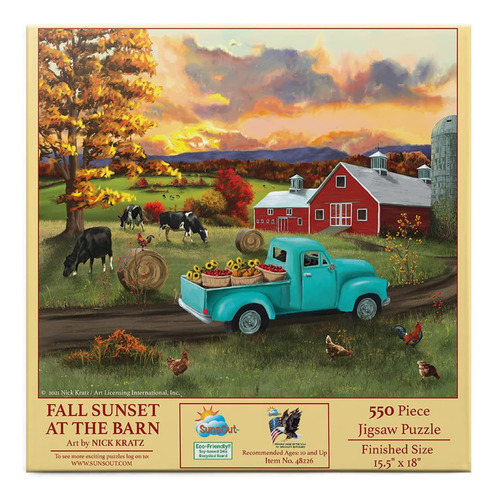 Fall Sunset At The Barn Puzzle De 500 Piezas De Sunsout Inc