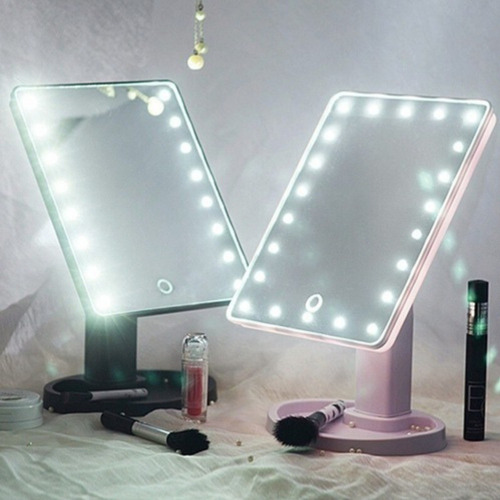 Espelho Mesa Camarim Luz De Led Maquiagem Portátil Regulagem