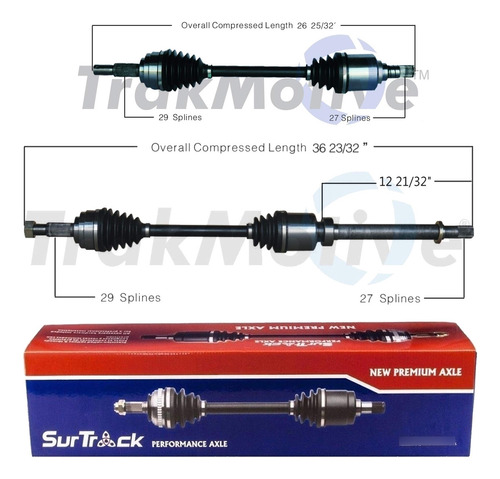 Surtrack Juego 2 Eje Delantero Para Nissan Sentra 2.0 Cvt (2