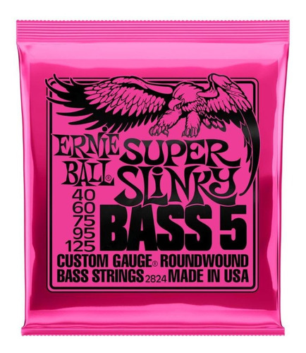 Encordoamento Baixo 5 Cordas 040 Super Slinky Ernie Ball