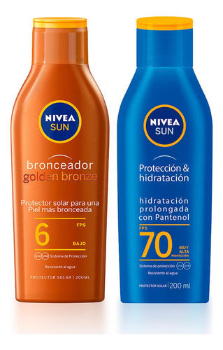 Protección Solar Nivea Bloqueador + Bronceador Loción