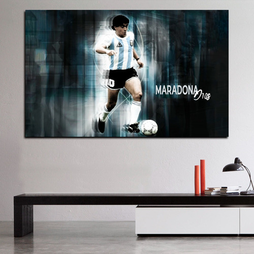 Cuadro Decorativo Futbol Diego Maradona (80x50 Cm)