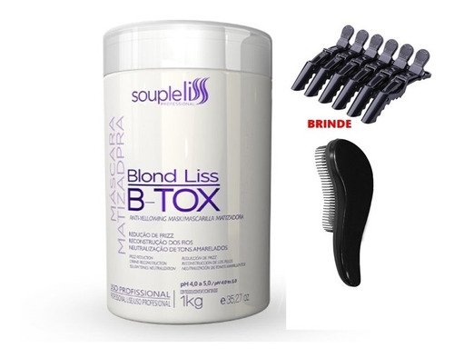 Souple Liss Blond Liss B-tox Máscara Matizadora 1kg + Brinde